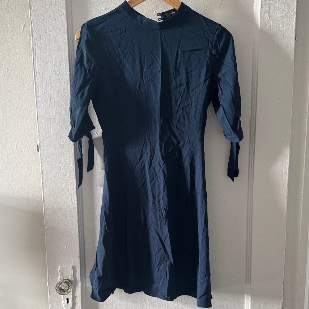 Theory Dark Blue Long Sleeve Dress